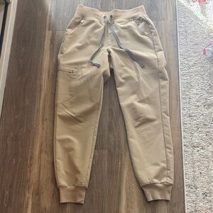 Figs High Waisted Zamora Joggers in Latte